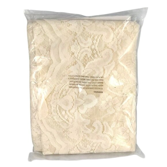 (2) Lorraine Home Fashions Floral Vine Style #6924 Ivory 60" W x 63" L Panels - Picture 4 of 12